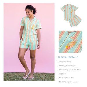 Matilda Jane - Goodnight Stripes PJ Set - Sz L NWT